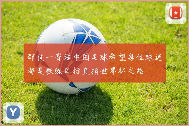 邵佳一寄语中国足球希望每位球迷都是教练目标直指世界杯之路